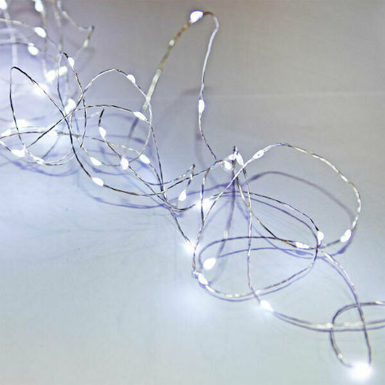 100 Lichterketten LED 12.4m. Kaltes Weiß in Zeichenfolge 1Stück