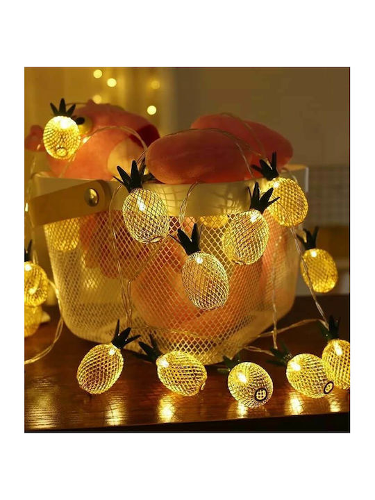 10 Lights LED 1.65m. Warm White Battery in String 1pcs