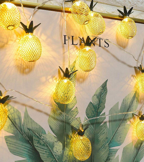10 Λαμπάκια LED 1.65μ. Θερμό Λευκό Μπαταρίας σε Σειρά