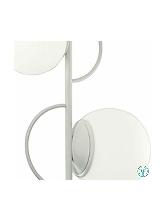 Ondaluce Pendant Light White Ball with Socket E27 50x25cm