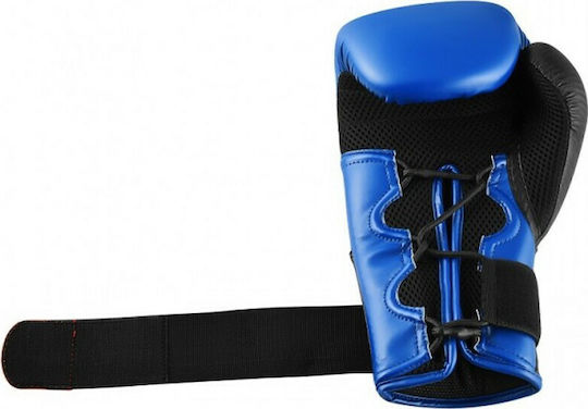 adidas Hybrid Boxing Gloves made of Synthetic Leather for Match Blue