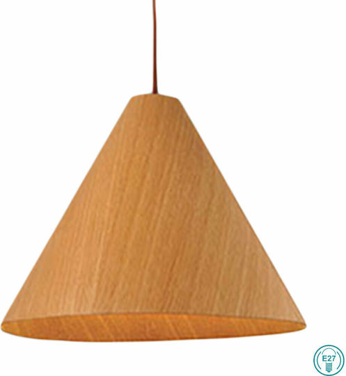 Fabas Luce Esino Pendant Light Brown with Socket E27 33cm