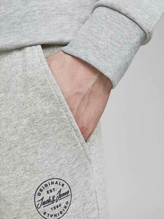 Gordon Football Sweatpants with Elastic Light Grey Melange