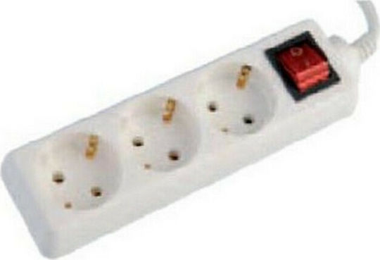 Eurolamp Power Strip 3 Positions with Switch and Cable 1.5m