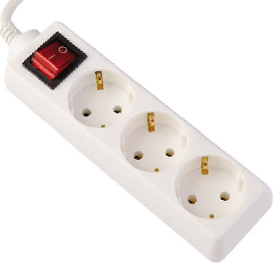 Eurolamp Power Strip 3 Positions with Switch and Cable 1.5m