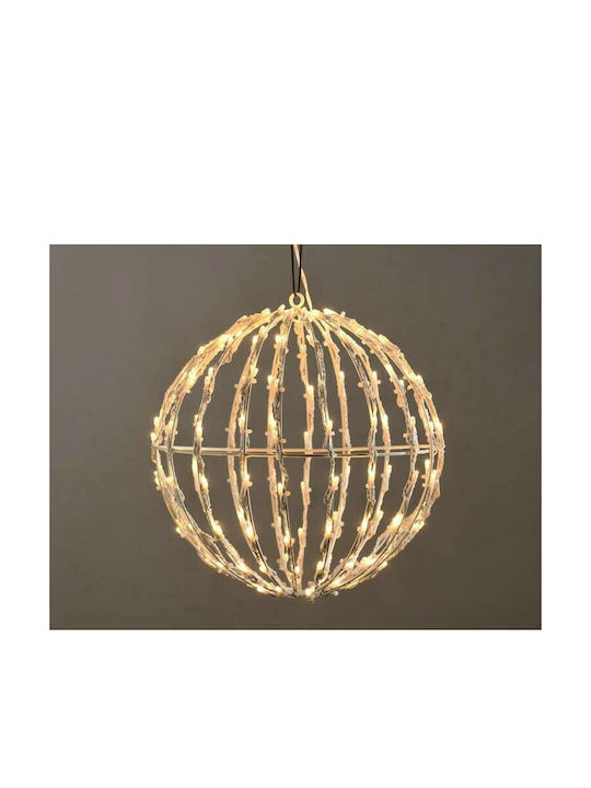 Aca Christmas Metal Rope Light in Shape Ball White 21x20x20cm 3d Ball