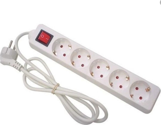 SAS Power Strip 5 Positions with Switch and Cable 1.5m