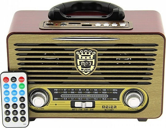 Meier M-U115 Retro cu Bluetooth și USB Roșu