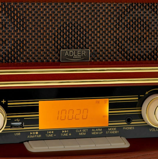 Adler AD1187 Retro Φορητό Ραδιόφωνο Ρεύματος με Bluetooth και USB Καφέ