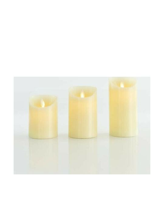 Eurolamp Christmas White Battery Candle 15cm