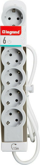 Legrand Power Strip 6 Positions with Cable 1.5m