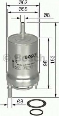 Bosch Φίλτρο Βενζίνης για Skoda Fabia/Octavia 5 - Seat Ibiza/LeonToledo - Vw Caddy/Polo