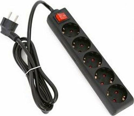 Eurolamp Power Strip 5 Positions with Switch and Cable 1.5m