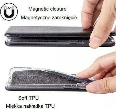 Forcell Elegance Book Δερματίνης Μαύρο (Redmi 9)