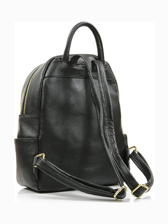 Leather Women's Bag Backpack Black