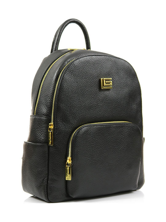 Leather Women's Bag Backpack Black