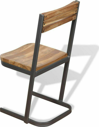 Καρέκλες Κουζίνας Ξύλινες Teak 2τμχ 33x39x75εκ.