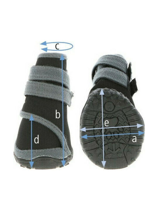 Kerbl Pantofi Bocanci pentru câini Gri/Negru XL 2buc