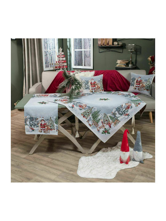 Teoran Weihnachtlich Tischtuch Stoff Gray L180xB140cm.