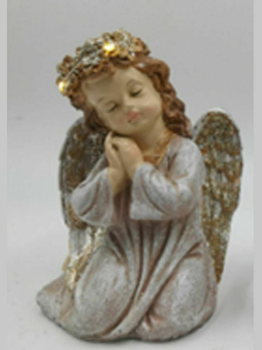 Iliadis Illuminated Christmas Plastic Figure Cherub Gray Height 20cm
