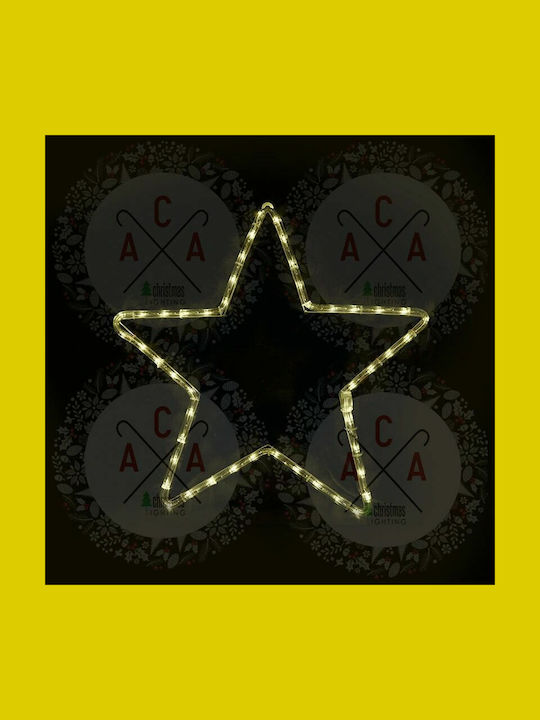 Aca Plastic Illuminated Christmas Decorative Pendant Star 28x28x28cm White