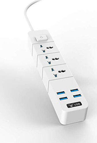 ZGN-T08 XK Захранваща лента 3 Позиции с 4 USB-A и Превключвател
