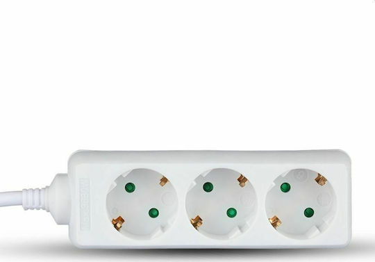 V-TAC Power Strip 3 Positions with Cable 1.5m