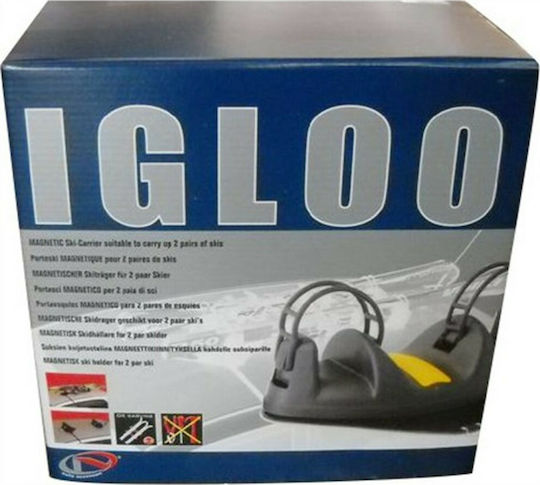 Menabo Igloo Magnetic Car Ski Mounts Suitable for 2 Ski Pairs