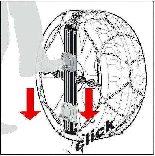 Konig Easy-fit CU-9 No 097 Schneeketten Dicke 9mm PKW 2Stück