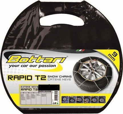 Bottari Rapid T2 No 50 Αντιολισθητικές Αλυσίδες Πάχους 9mm Επιβατικού Αυτοκινήτου 2τμχ
