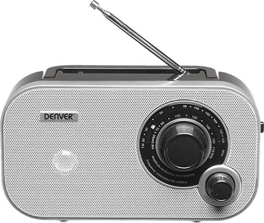Denver TR-54 Retro Φορητό Ραδιόφωνο Ρεύματος / Μπαταρίας Λευκό