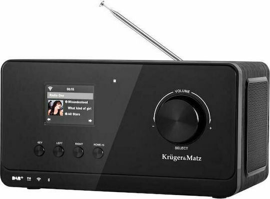 Kruger & Matz KM0816 Επιτραπέζιο Ραδιόφωνο Ρεύματος DAB+ με Bluetooth Μαύρο