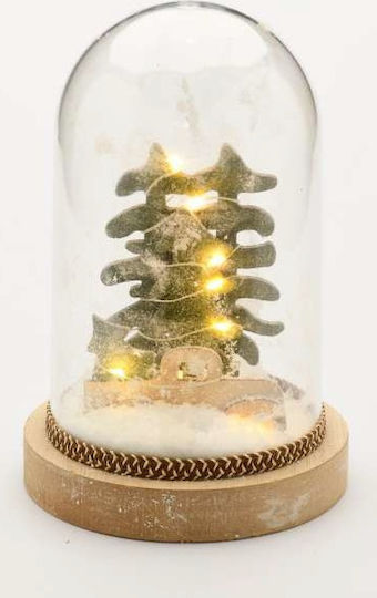 Christmas Illuminated Decorative Jar 12x12x18cm Plastic with Car 12x18cm