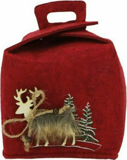 Marhome Weihnachtliche Stoff Figur Korb Rot Höhe 16cm