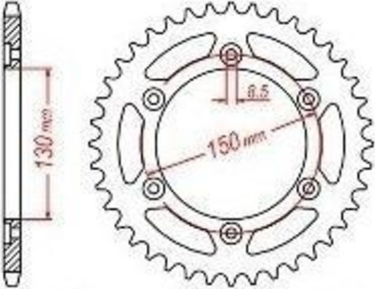 Shark Racing Pinion spate C45 52 Dinți pentru Honda CBR 250