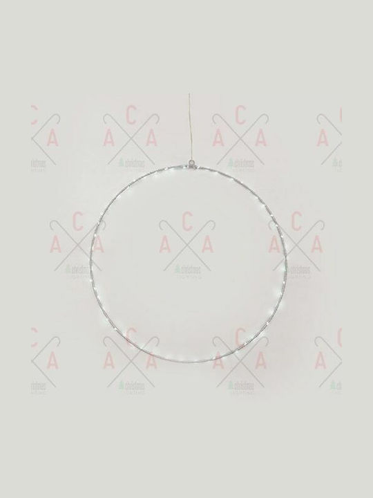 Aca Illuminated Christmas Metal Figure Ball Silver 40x40x40cm