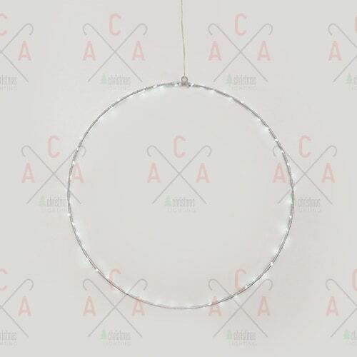 Aca Illuminated Christmas Metal Figure Ball Silver 40x40x40cm
