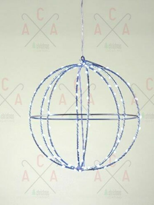Aca Illuminated Christmas Metal Figure Ball Blue 40x40x40cm