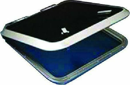Eval Square Boat Deck Hatch L375xW375mm Silver