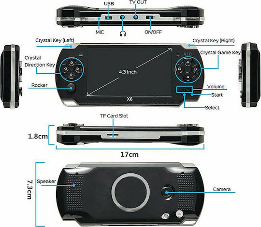 Andowl GS3000 Ηλεκτρονική Παιδική Κονσόλα Χειρός