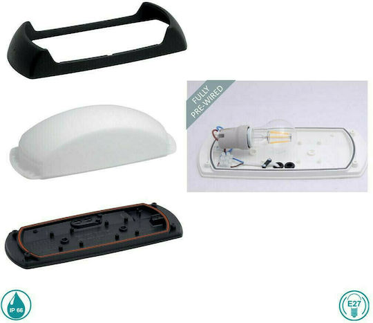 Fumagalli FRANCY-OP Επιτοίχια Εξωτερική Πλαφονιέρα E27 IP66 30x13x8.5εκ.