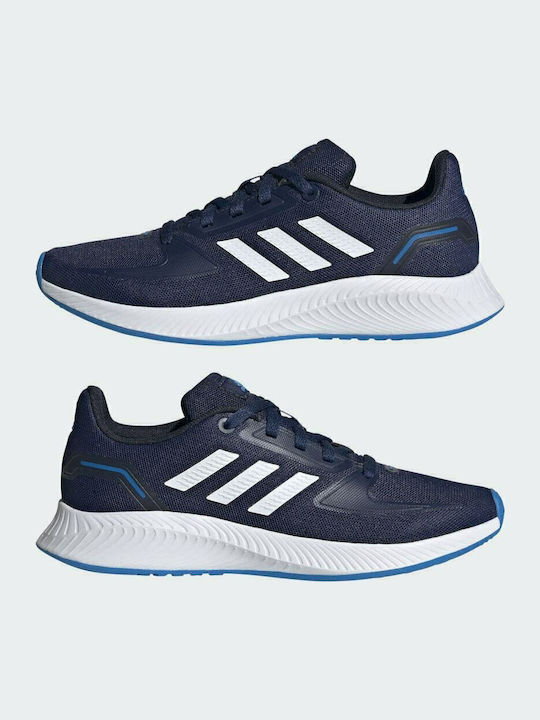 Runfalcon 2.0 K Kids Sports Shoes Running with Laces Dark Blue / Cloud White / Blue Rush