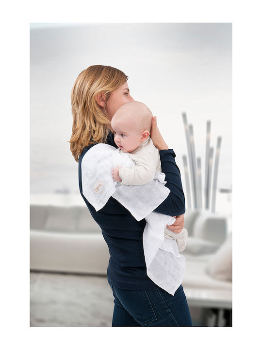 Sophie La Girafe Swaddles Muslin Swaddle Wraps White 70x70cm. 4pcs