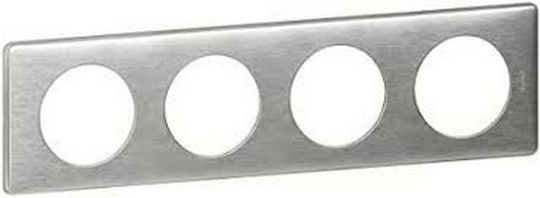 Legrand Celiane Switch Frame 4 Positions Vertical and Horizontal Installation in Silver Color 068924