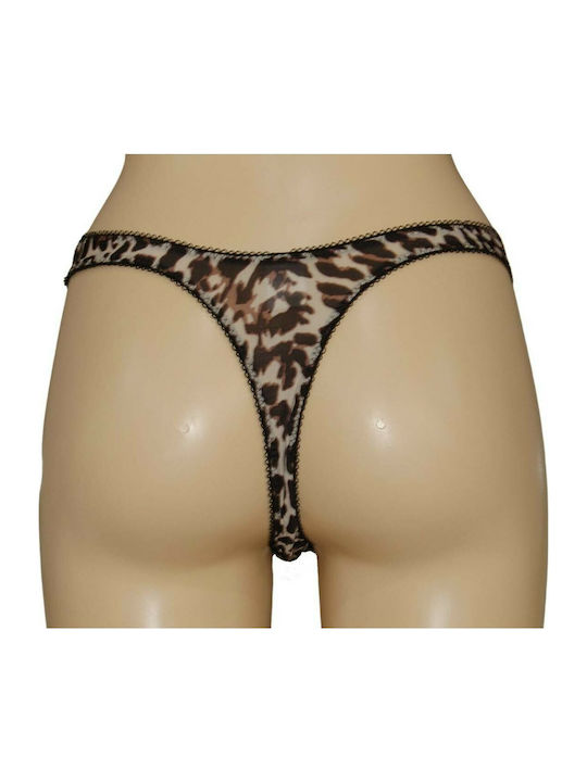 SLIP STRING FONTANA DI VITA 358-30-1 - ANIMAL PRINT