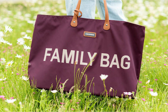 Childhome Shoulder/Hand Diaper Bag Family Red 55x18x40cm.