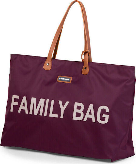 Childhome Shoulder/Hand Diaper Bag Family Red 55x18x40cm.