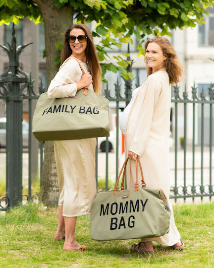 Childhome Shoulder/Hand Diaper Bag Family Khaki 55x18x40cm.