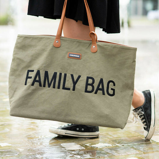 Childhome Shoulder/Hand Diaper Bag Family Khaki 55x18x40cm.