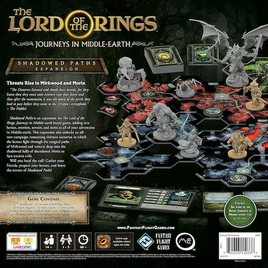 Game Expansion The Lord of the Rings: Journeys in Middle-Earth Shadowed Paths 14+ Years Old (EN) Fantasy Flight